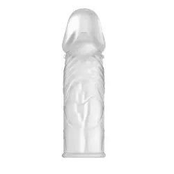 Guaina prolunga pene stimolante trasparente Guaina prolunga pene stimolante trasparente