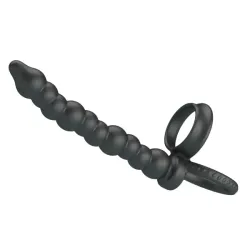 Dildo indossabile a sfere e anelli pene 13 cm Dildo indossabile a sfere e anelli pene 13 cm