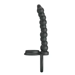 Dildo indossabile a sfere e anelli pene 13 cm Dildo indossabile a sfere e anelli pene 13 cm