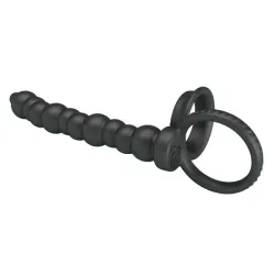 Dildo indossabile a sfere e anelli pene 13 cm Dildo indossabile a sfere e anelli pene 13 cm