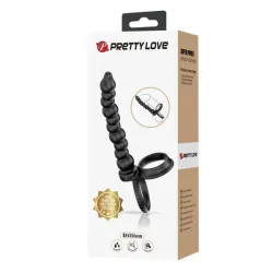 Dildo indossabile a sfere e anelli pene 13 cm Dildo indossabile a sfere e anelli pene 13 cm