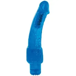 Vibratore Realistico curvo glitter blu 24 cm Vibratore Realistico curvo glitter blu 24 cm