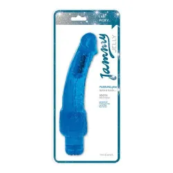 Vibratore Realistico curvo glitter blu 24 cm Vibratore Realistico curvo glitter blu 24 cm
