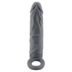 Guaina ingrandimento pene 18 cm nera Guaina ingrandimento pene 18 cm nera