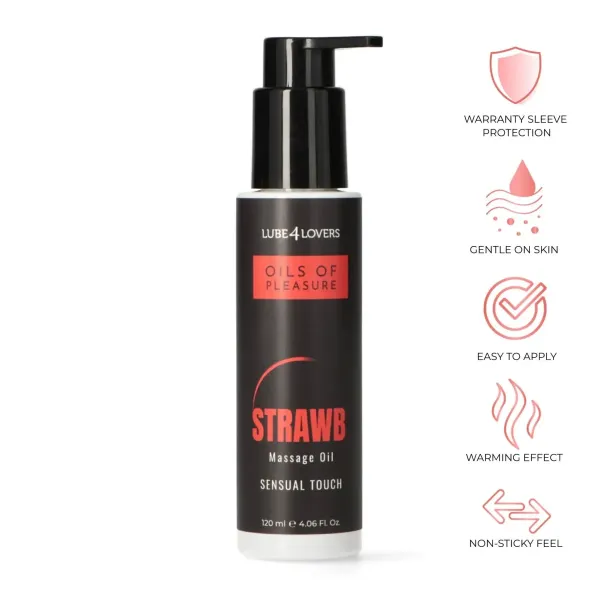 Olio per massaggi scaldante Fragola 120 ml