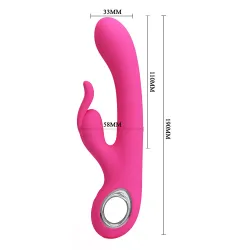 Vibratore rabbit silicone extra piacere 19 cm Vibratore rabbit silicone extra piacere 19 cm