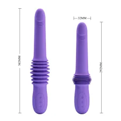 Vibratore realistico a spinta viola 29-32 cm Vibratore realistico a spinta viola 29-32 cm