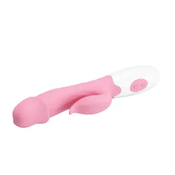 Vibratore Rabbit realistico rosa 19 cm Vibratore Rabbit realistico rosa 19 cm