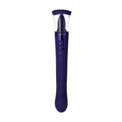 Vibratore vaginale con lingua 2 in 1 viola