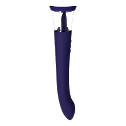 Vibratore vaginale con lingua 2 in 1 viola