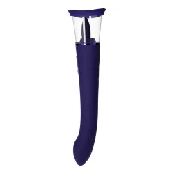 Vibratore vaginale con lingua 2 in 1 viola