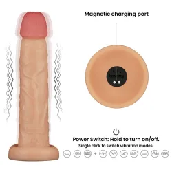 Dildo Realistico vibrante XL chiaro 26 cm Dildo Realistico vibrante XL chiaro 26 cm