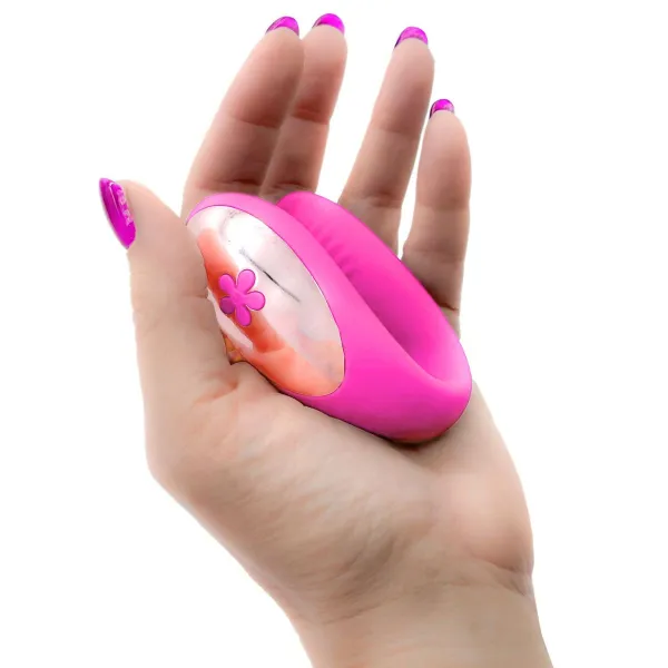 Vibratore di coppia telecomandato fucsia