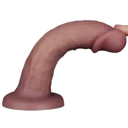 Dildo vibrante ventosa mulatto Cock 20 cm Dildo vibrante ventosa mulatto Cock 20 cm
