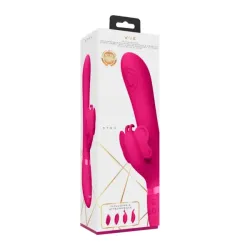 Vibratore rabbit Etsu fucsia con 4 accessori Vibratore rabbit Etsu fucsia con 4 accessori
