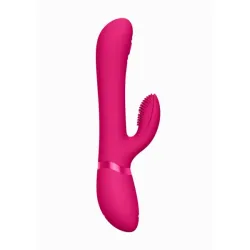 Vibratore rabbit Etsu fucsia con 4 accessori Vibratore rabbit Etsu fucsia con 4 accessori