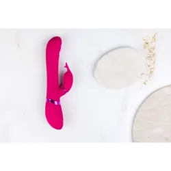 Vibratore rabbit Etsu fucsia con 4 accessori Vibratore rabbit Etsu fucsia con 4 accessori