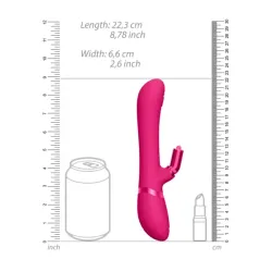 Vibratore rabbit Etsu fucsia con 4 accessori Vibratore rabbit Etsu fucsia con 4 accessori