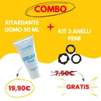 Ritardante uomo 50 ml + 3 anelli pene gratis