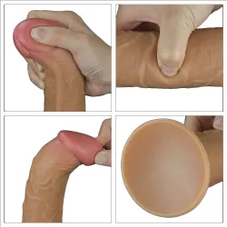 Dildo XL vibrante real telecomandato 25,3 cm Dildo XL vibrante real telecomandato 25,3 cm