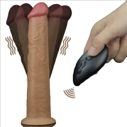 Dildo XL vibrante real telecomandato 25,3 cm Dildo XL vibrante real telecomandato 25,3 cm