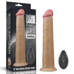 Dildo XL vibrante real telecomandato 25,3 cm Dildo XL vibrante real telecomandato 25,3 cm