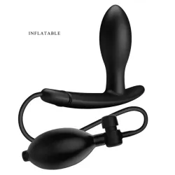 Butt plug gonfiabile silicone unisex nero