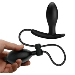 Butt plug gonfiabile silicone unisex nero