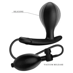Butt plug gonfiabile silicone unisex nero
