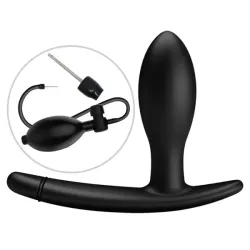 Butt plug gonfiabile silicone unisex nero