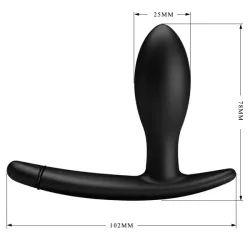 Butt plug gonfiabile silicone unisex nero