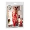 Tuta sexy bodystocking rossa con perle Tuta sexy bodystocking rossa con perle