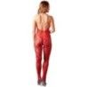 Tuta sexy bodystocking rossa con perle Tuta sexy bodystocking rossa con perle