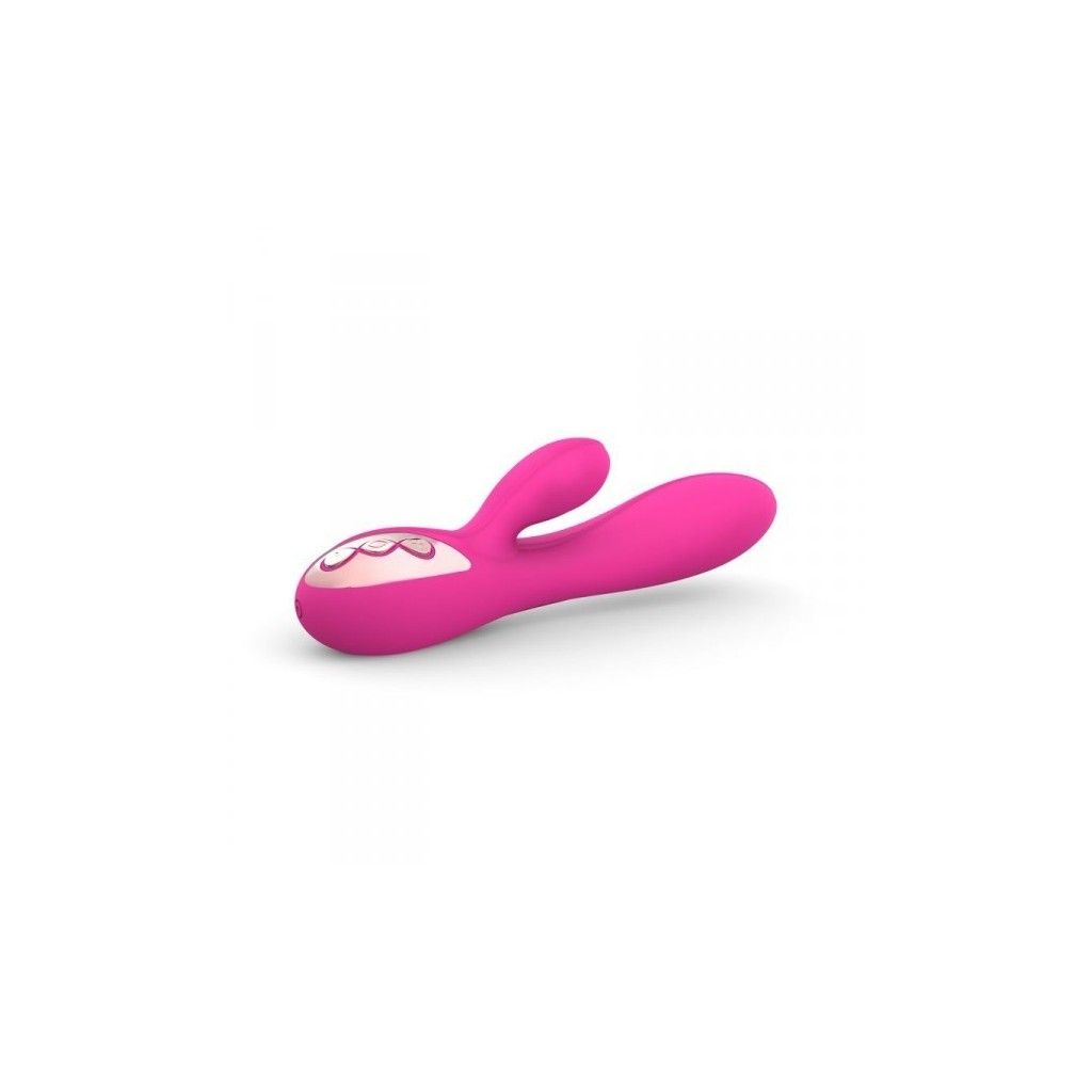 Vibratore rabbit doppio con stimolatore clitoride fallo dildo vibrante vaginale in silicone whale