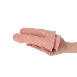 Dildo Doppio Cabe con ventosa 17,5 cm Dildo Doppio Cabe con ventosa 17,5 cm