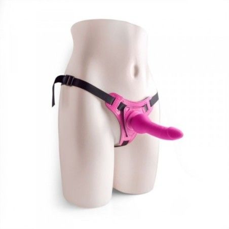 Cintura strapon e fallo Naughty fucsia 14 cm