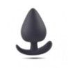 Plug anale hero in silicone nero 6 cm