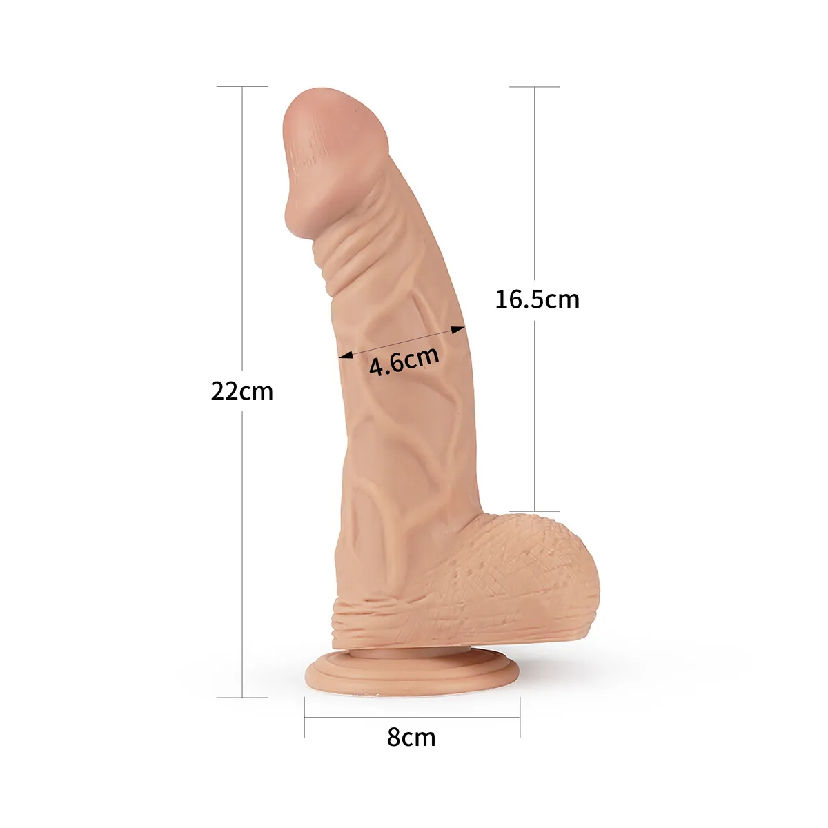 Dildo Realistico e ventosa Real Extreme 22 cm