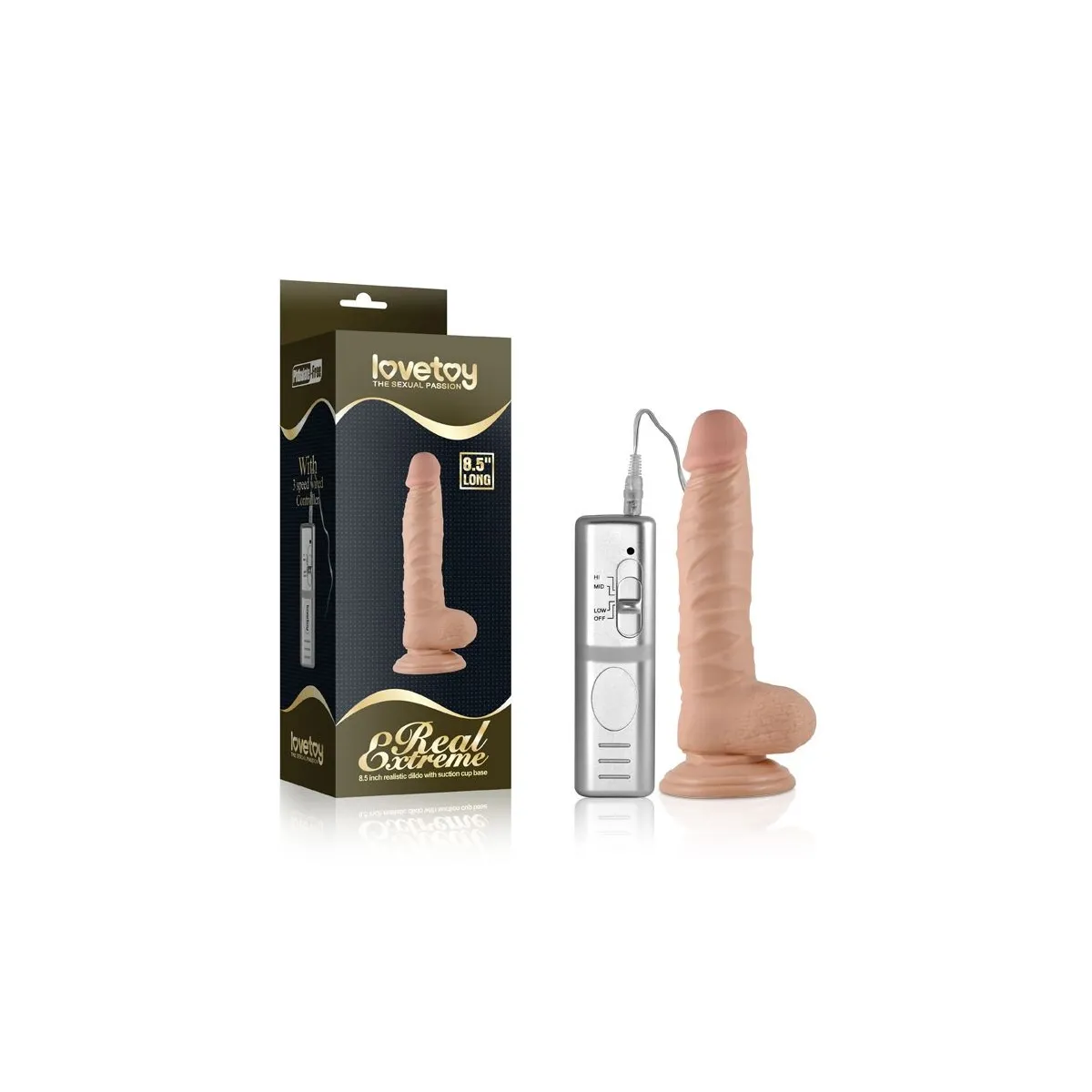 Vibratore Extra Realistico ventosa 21,5 cm