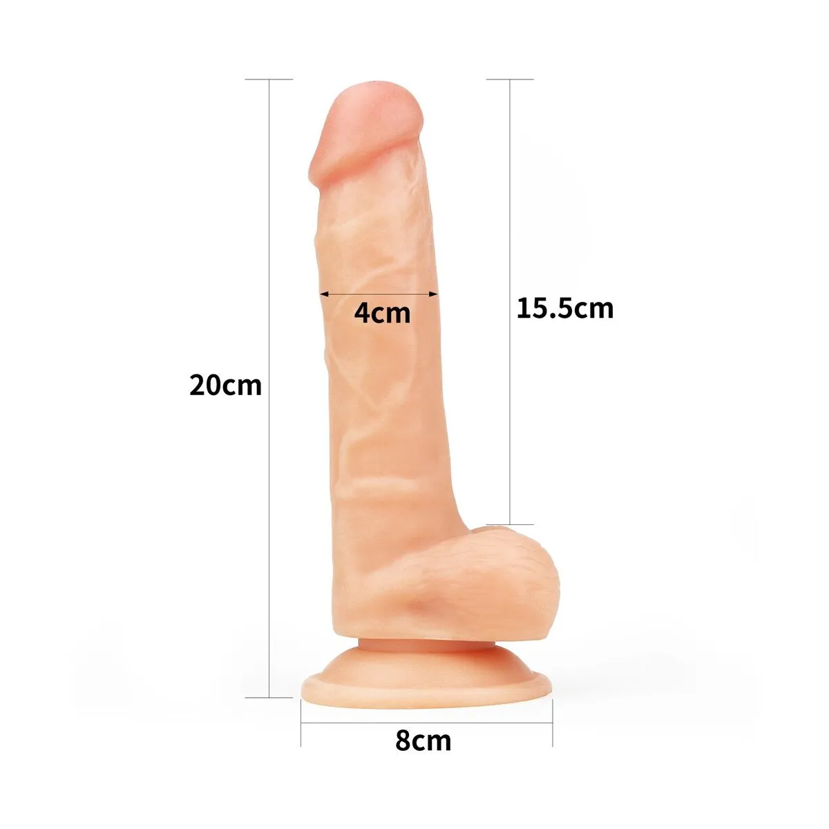 Dildo Realistico Ultra Soft Dude 20 cm Ø 4