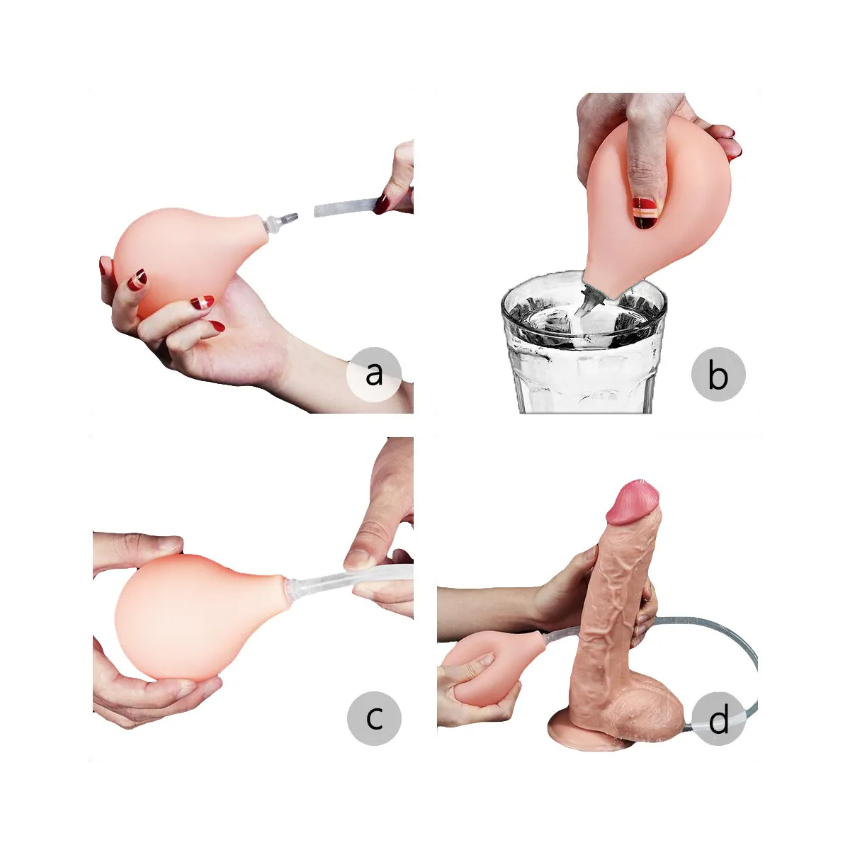 Dildo realistico XXL eiaculante squirt 25,4cm