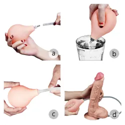 Dildo realistico XXL eiaculante squirt 25,4cm