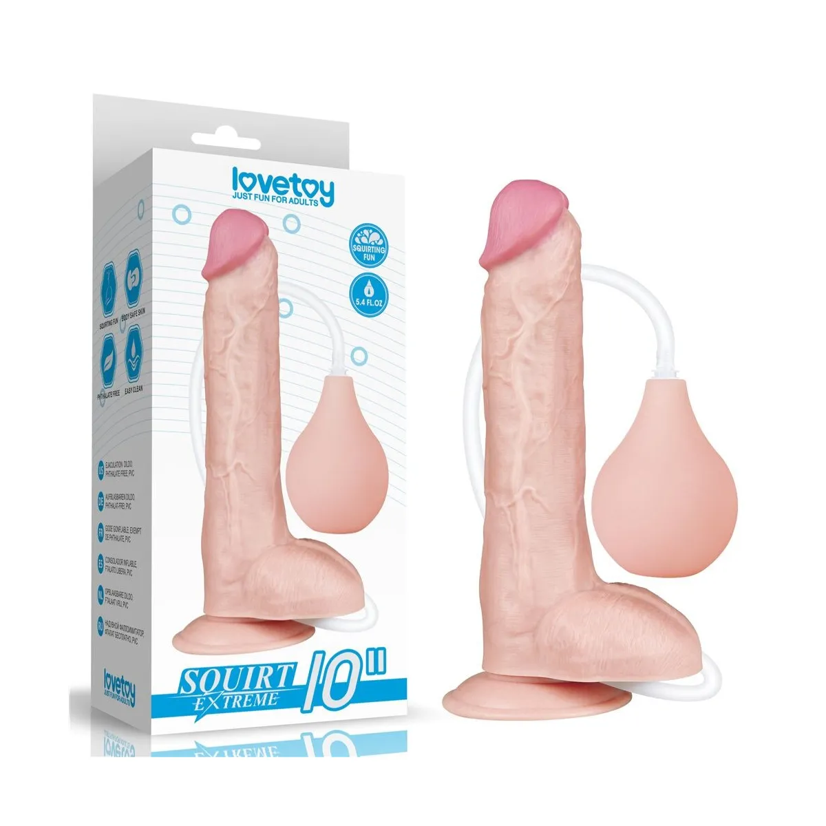 Dildo realistico XXL eiaculante squirt 25,4cm