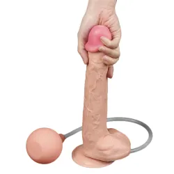 Dildo realistico XXL eiaculante squirt 28 cm