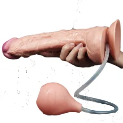 Dildo realistico XXL eiaculante squirt 28 cm