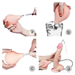 Dildo realistico XXL eiaculante squirt 28 cm