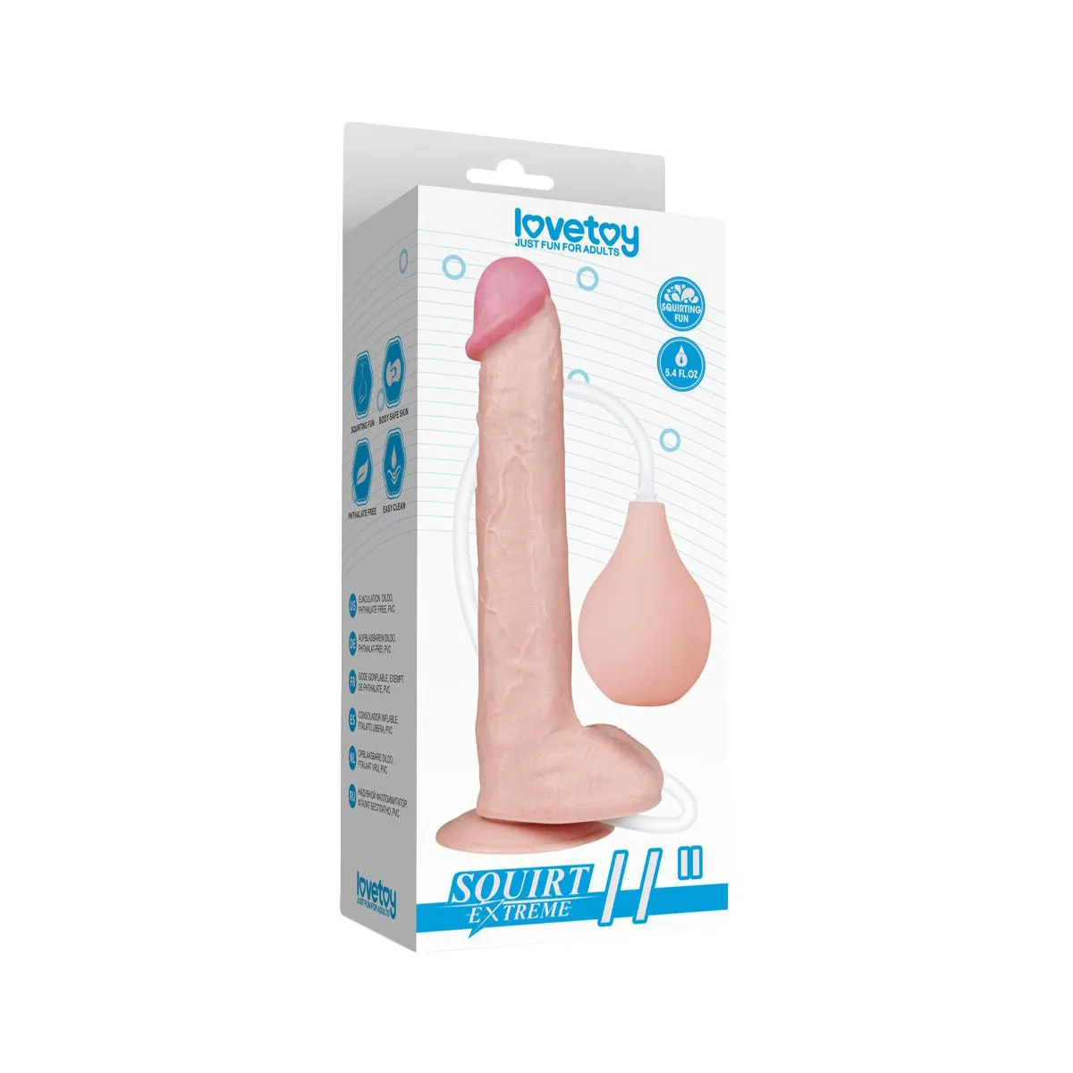 Dildo realistico XXL eiaculante squirt 28 cm