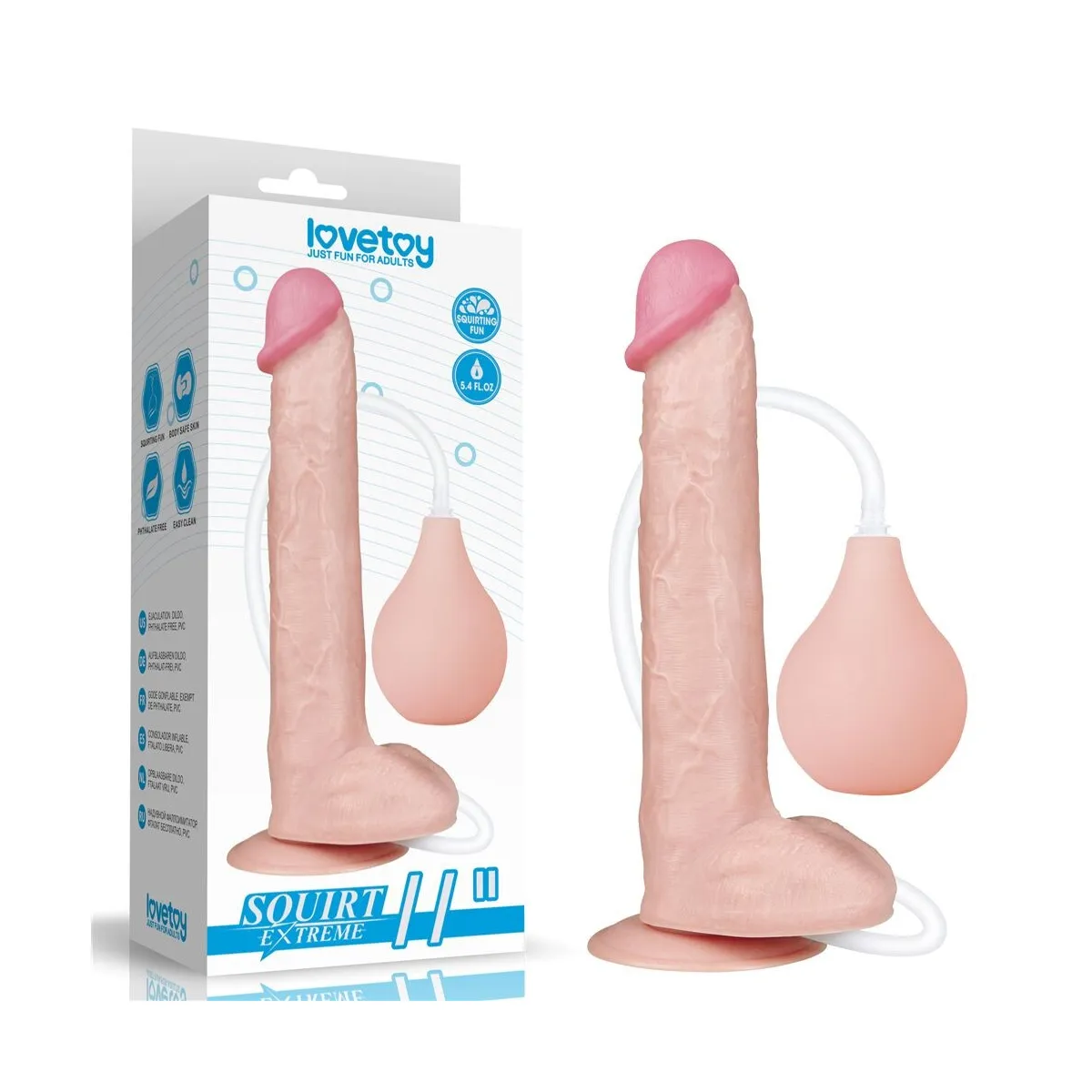 Dildo realistico XXL eiaculante squirt 28 cm