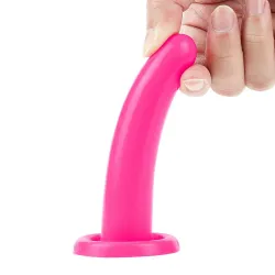 Dildo anale e vaginale silicone rosa 12 cm