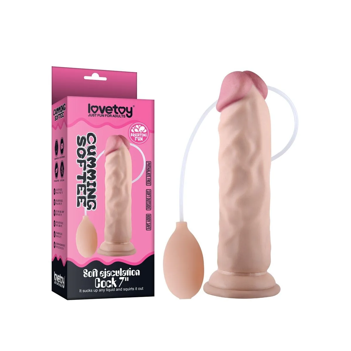 Dildo realistico eiaculante squirt 21,6 cm